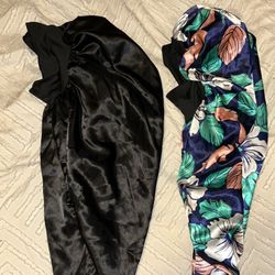 2 Satin Sleep Bonnets For Hair 