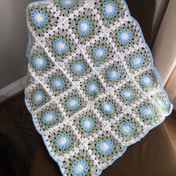 Hand Crocheted Blanket Baby Throw Blanket 