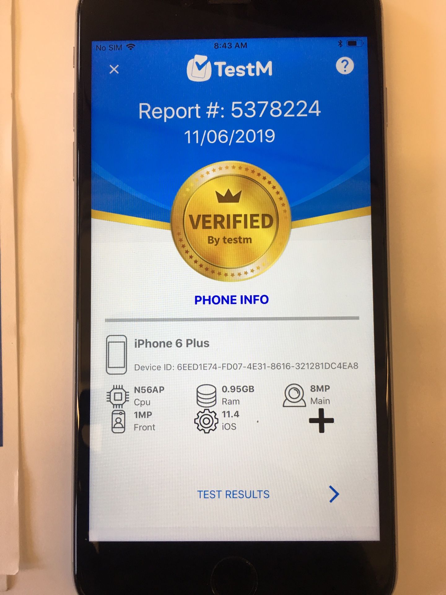 Apple iPhone 6 Plus A1524