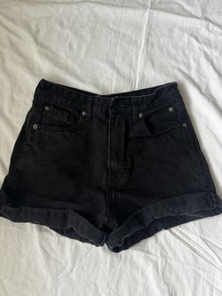 Black Jean Shorts