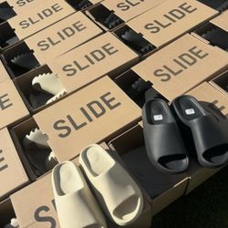 Adidas Yeezy Slides Color Onyx And Bone Sizes 4-13 Available
