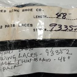 Red Wing Shoes Laces Black Braid See Pics  48" #93552