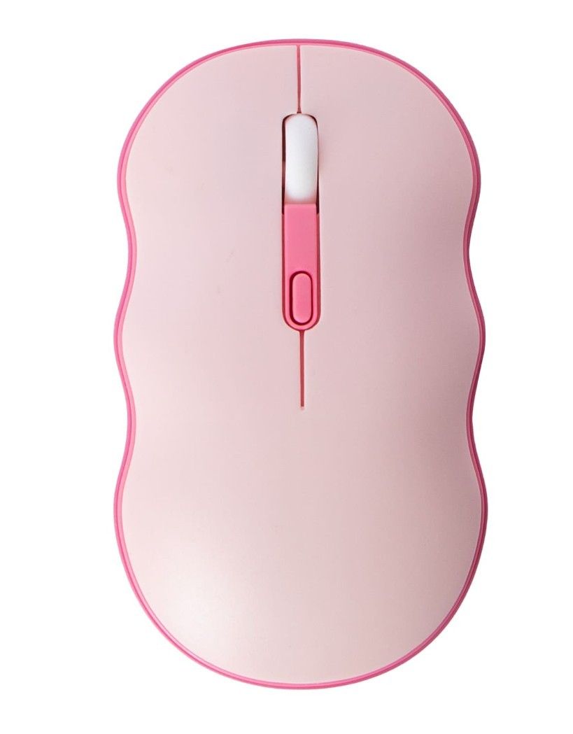 The BYTECH Wavy Wireless Optical Mouse in Pink
