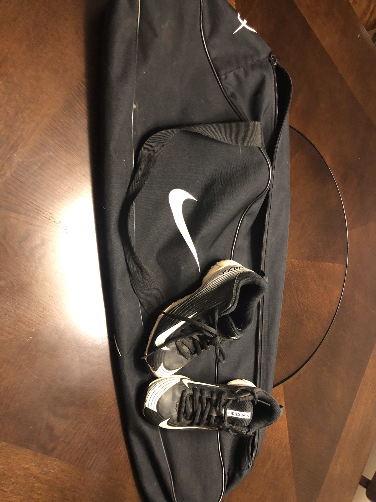 Nike baseball bat bag and Nike cleats
