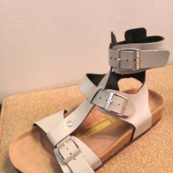 Women's Beige Birkenstock Strappy Sandals 