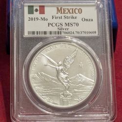 2019 Libertad Mexico 1oz. coin silver .999 PCGS MS70
  