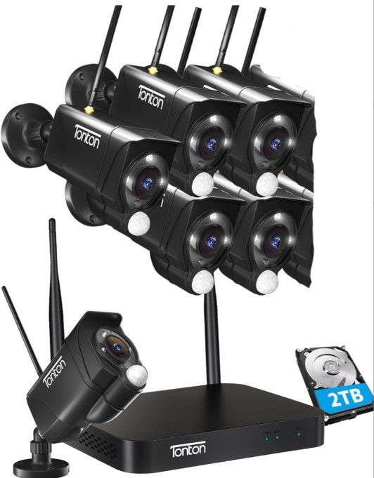 Tonton 4K Wireless Security Camera System with 2TB Hard Drive