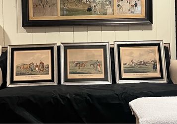 Henry Alken 1821 High Mettled Racer Hand-Colored Aquatints Art Prints - EngravetSutherland Set of 3