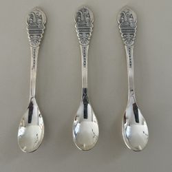 SET OF 3 VINTAGE DEMITASSE SPOONS