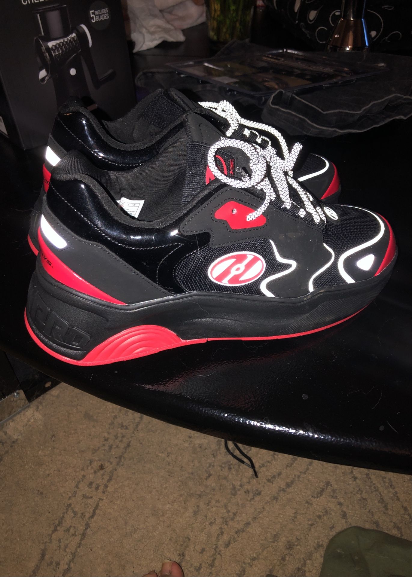 Mega Pro (bigger Wheel) Heelys , Worn Once And That Was To Try It Out , No Damage