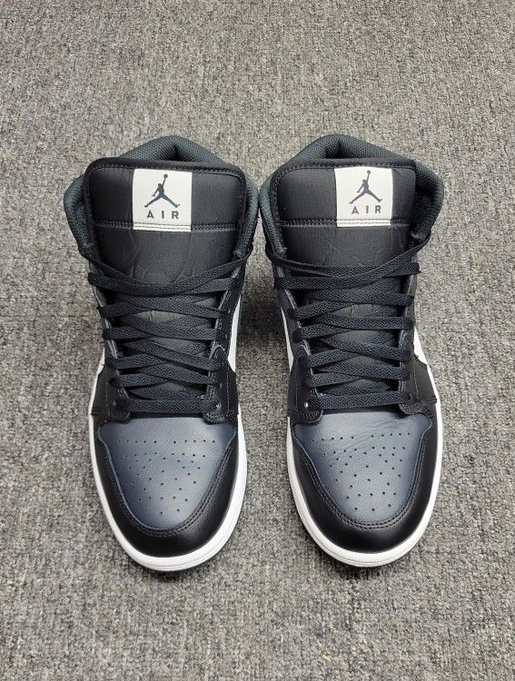 Nike Air Jordan 1 Mid Off Noir Toe DQ8426-010 Men's Size 9.5