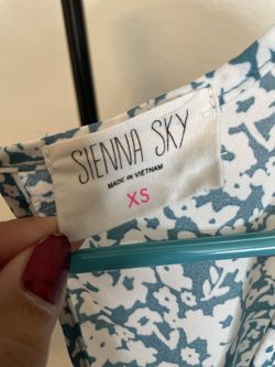 tj maxx blue dress Sophia Midi Dress in Blue and White Floral
