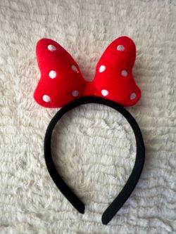 Red Polka Dot Bow Headband