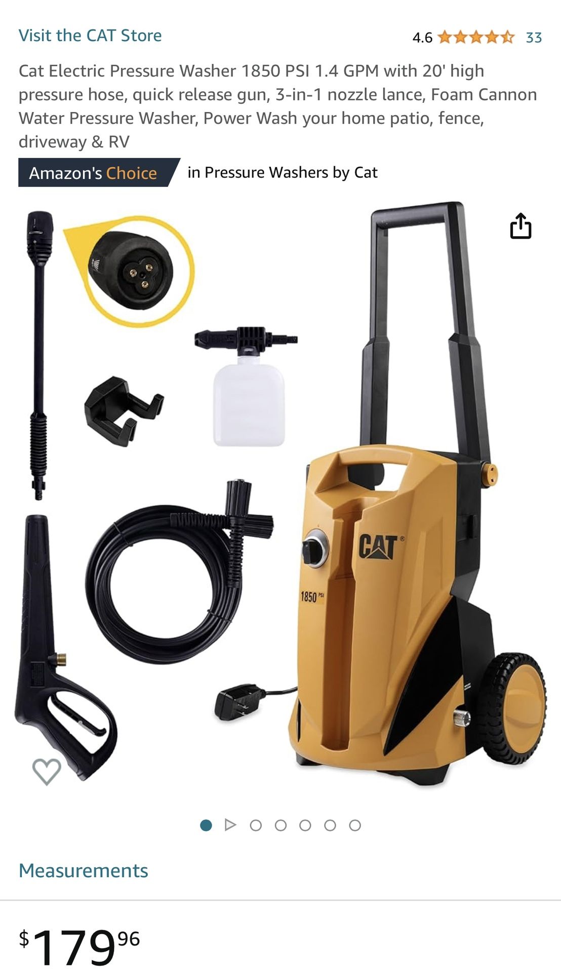 New In The Box Cat 1850 Pressure Washer