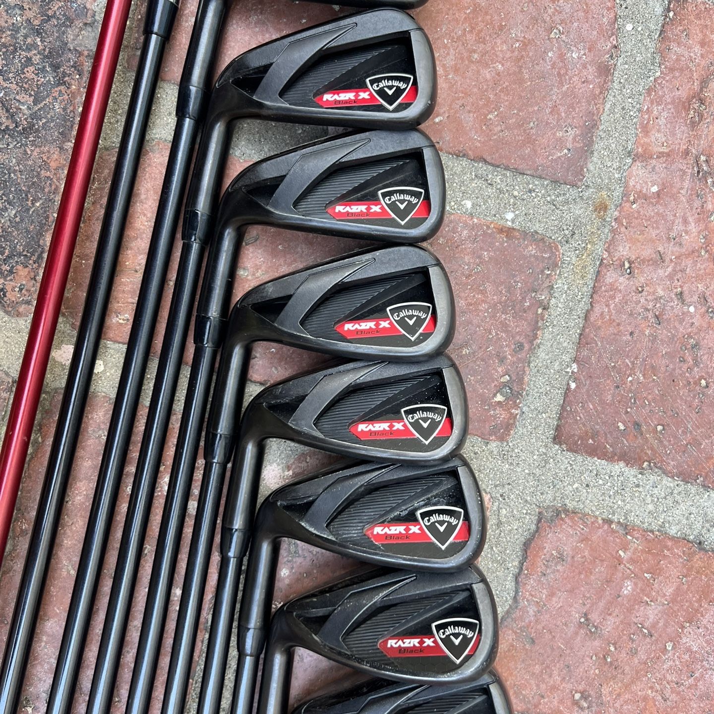 callaway razr x black iron set 5-9 P, S, A , 4 Hybrid, And Driver