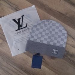 Lv grey beanie