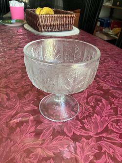 Clear Glass Pedestal Compote Bowl