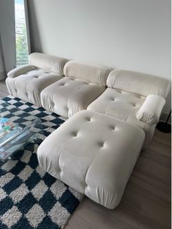 Cream Bubble Couch Sofa