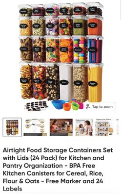 New in Box Chef’s Path, 24 Sealable Food containers in 4 sizes