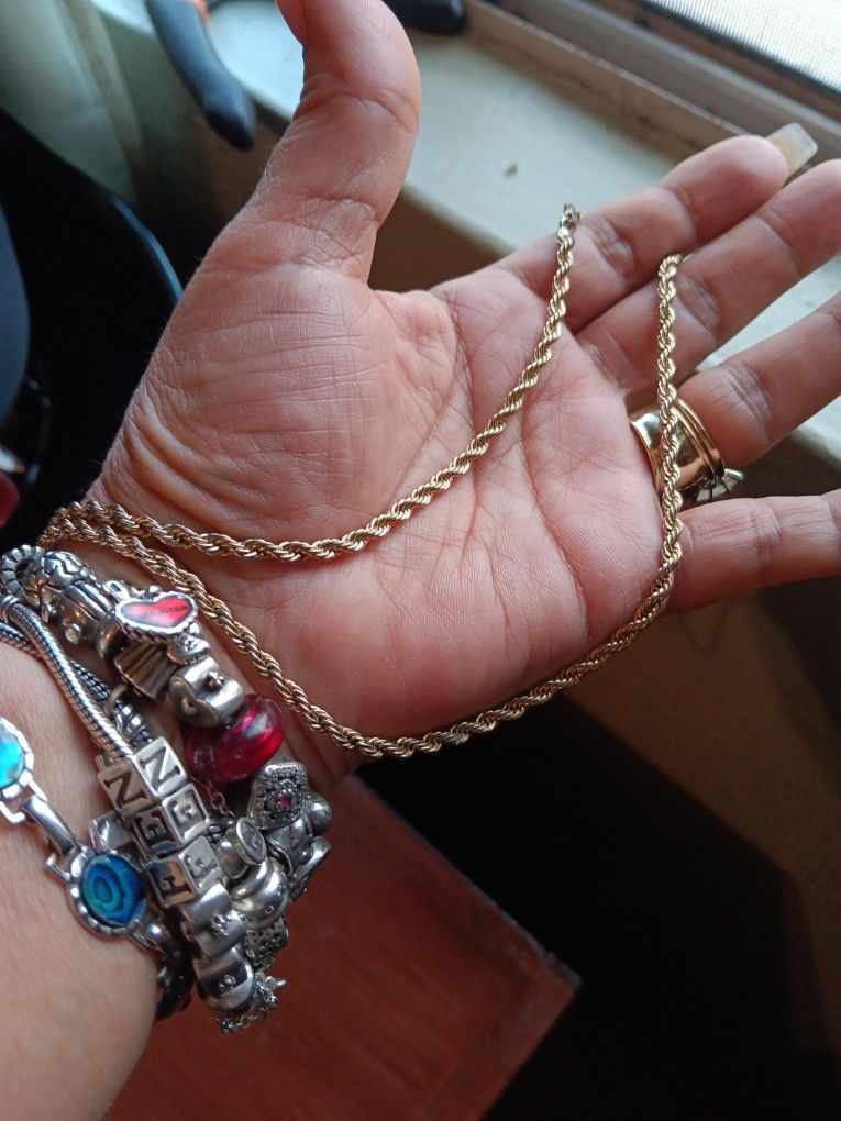 24K GOLD BOND ROPE CHAIN