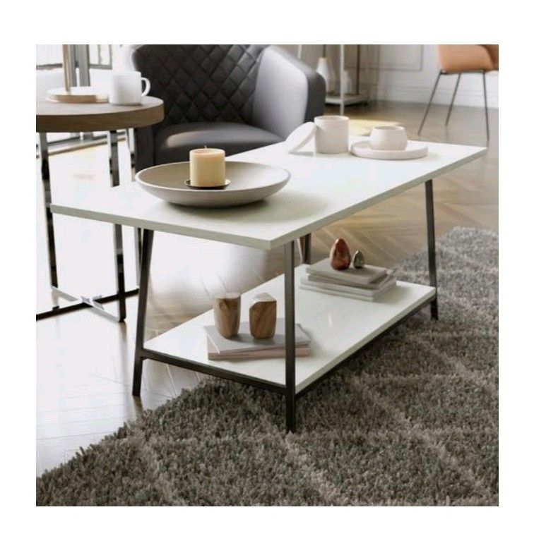 New White Oak Coffee & 2 End Table Set 