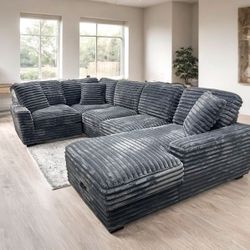Fast Delivery Take Home Pay Later 🌟 Living Room Furniture Set Pull Out Sleeper Sectional Couch Set 