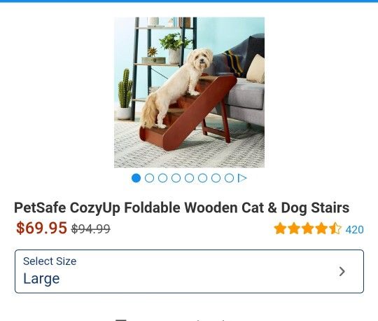 PetSafe CozyUp Foldable Wooden Cat & Dog Stairs