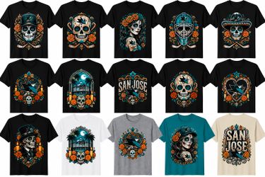 Sharks day of the dead shirt
