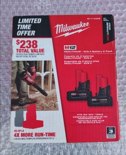 Milwaukee 2-6.0 batteries..$120..firm on price..brand New.. first come first served..