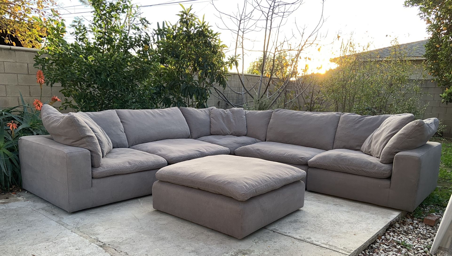 Extra-Large Modular Sectional Sofa + Ottoman