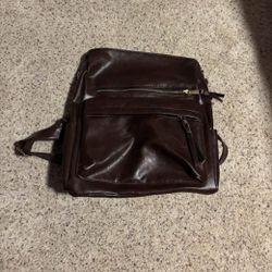 Small Brown leathered backpack