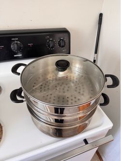 30 CM Stainless Steel 3 Tier Steamer Pot Steaming Cookware - Triply Bottom