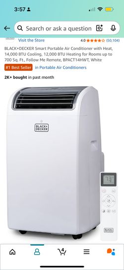 BLACK+DECKER Smart Portable Air Conditioner with Heat