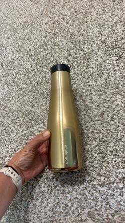 Lululemon gold metal water bottle