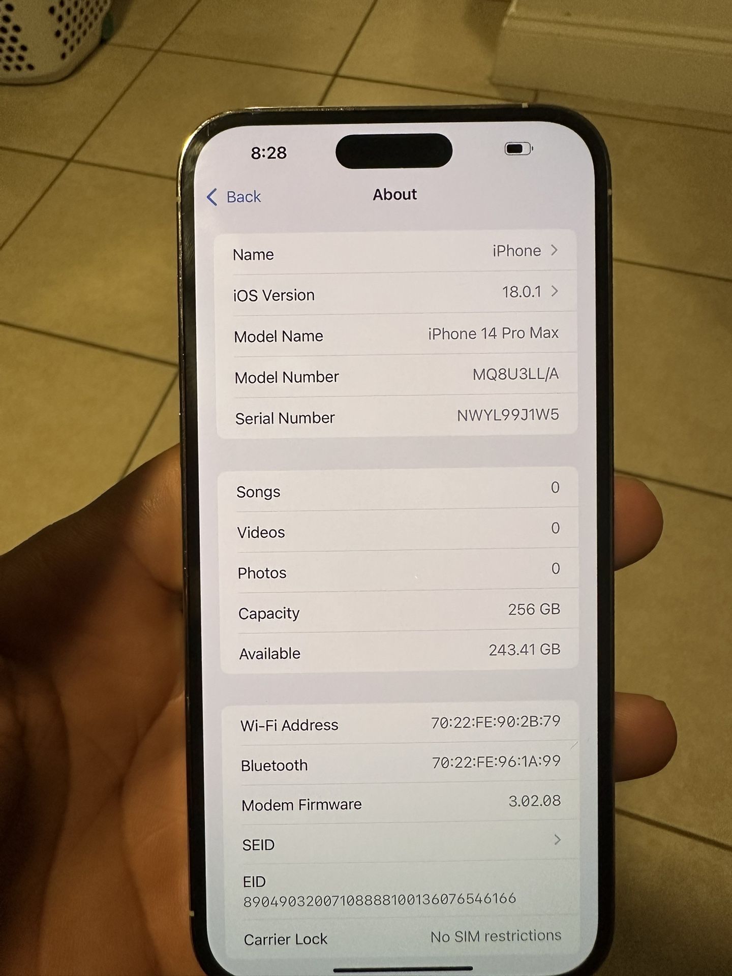 IPHONE 14 PRO MAX 256GB UNLOCKED 