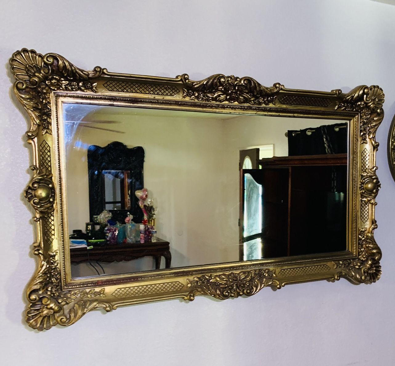 Antique 58w. 34L Wall Mirror