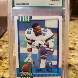 Emmitt Smith 1990 Topps Traded Rookie Graded Card