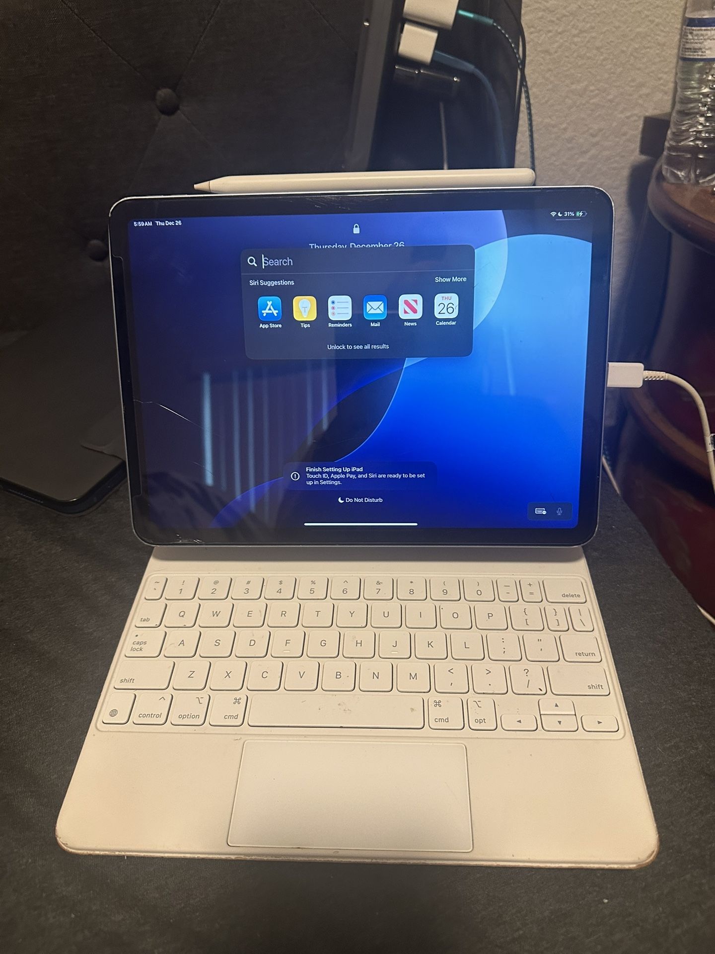 iPad Air fourth generation with Apple Magic keyboard and Apple second generation pencil