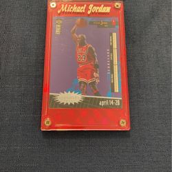 1996 Upper Deck Collector's Choice Michael Jordan Card In Custom Case
