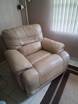 Cream color recliner