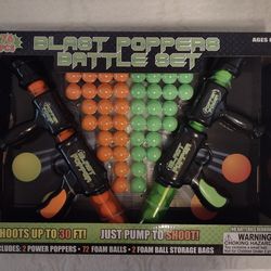 Blast Popper Battle Set with Two Double Handle Air Poppers and 72 ct. Balls  