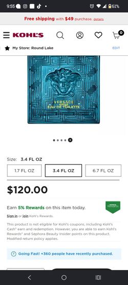Versace cologne full bottle