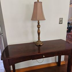 Side table with lamp