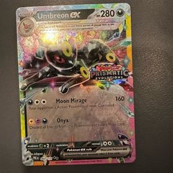 Umbreon Ex Prismatic Evolutions Stamped Pokemon TCG 