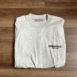 essentials light oatmeal shirt