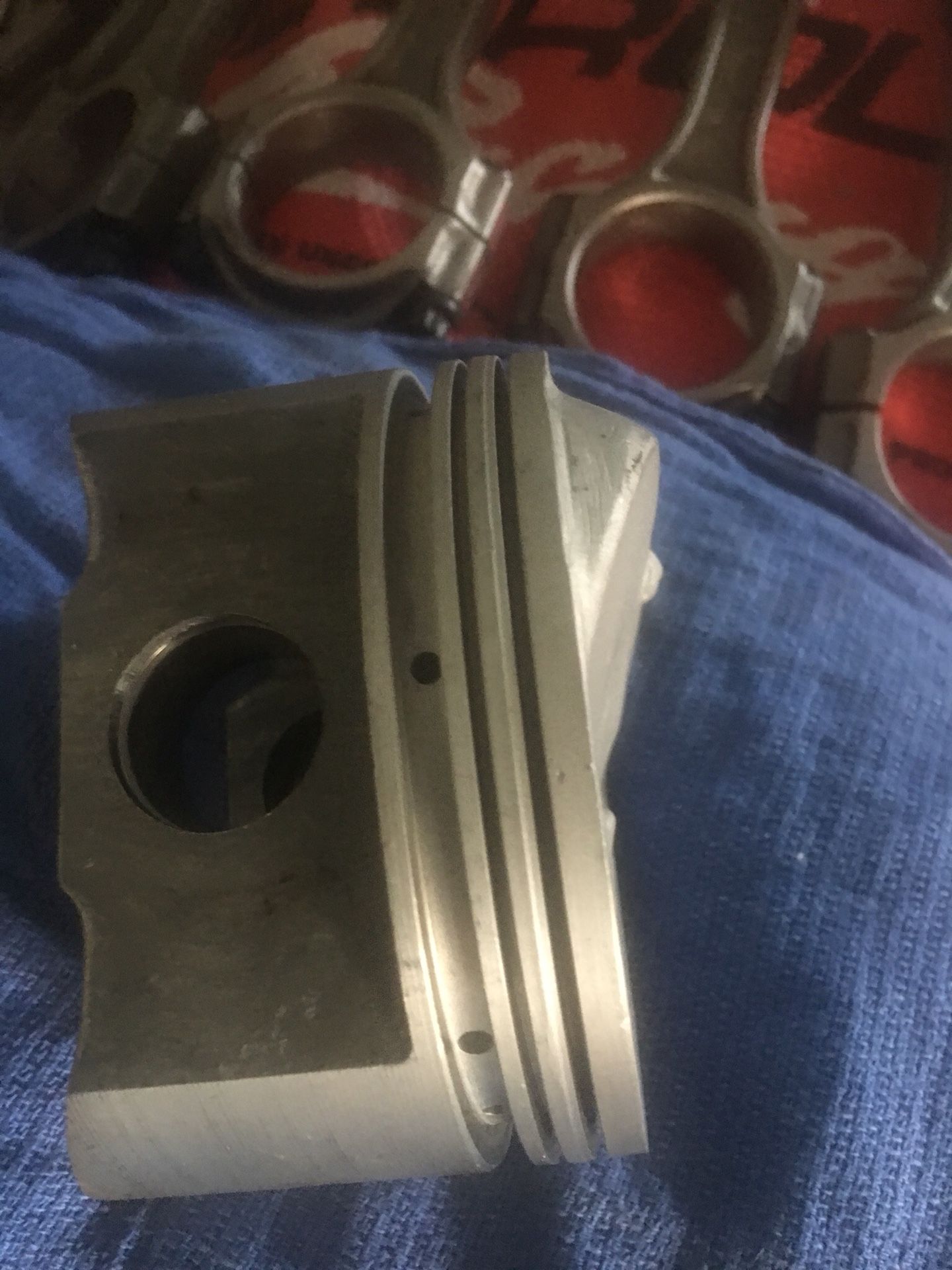Manley Pistons used In Good Condition 12-5-TO-1-COMPRESSIONS 30-OVER AND CROWER Rods recondition With Brand New ARP Rod BOLTS FOR SB Chevy $150.00