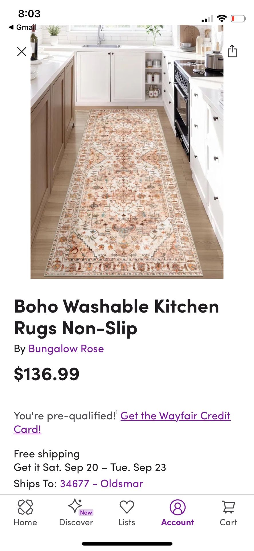 Bobo Kitchen Non-slip Rug