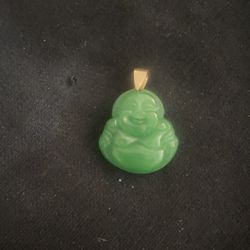 Gold And Jade Pendant 10k Gold 