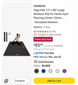 Extra large yoga mat