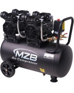 MZB 13.2 Gallon Ultra Quiet Air Compressor 115PSI Steel Tanks 70dB Noise Level Oil Free Air Compressor